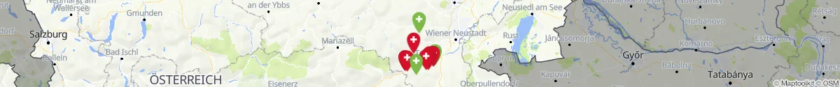 Kartenansicht für Apotheken-Notdienste in der Nähe von Puchberg am Schneeberg (Neunkirchen, Niederösterreich)